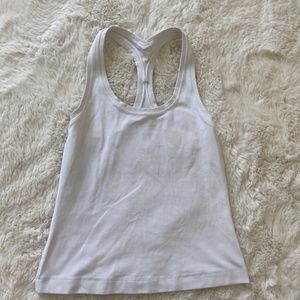 Lululemon Cool Racerback Short Tank Top Nulu in white